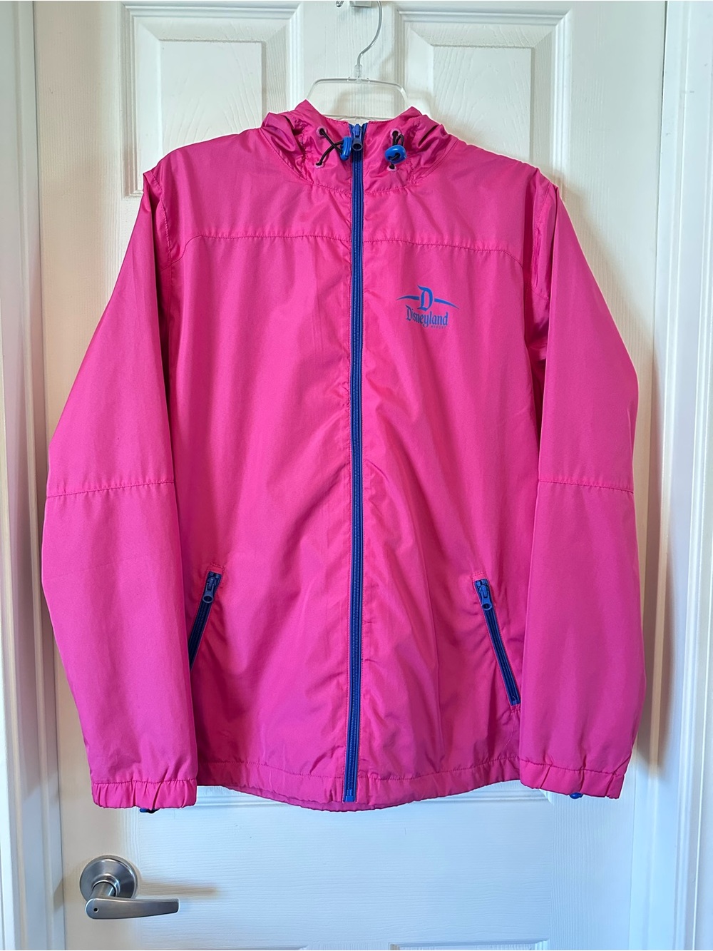 Disney Parks Disneyland Pink Hooded Windbreaker Jacket - Woman’s XL